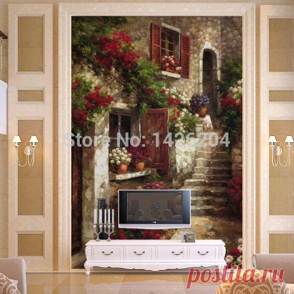 wallpaper background Picture - More Detailed Picture about Great wall European oil painting style garden 3d wall murals wallpaper,3d flower wallpaper wall murals for living room Picture in Wallpapers from Great wall paper | Aliexpress.com | Alibaba Group