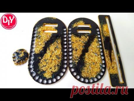 Силиконовая форма и заготовка из эпоксидной смолы для сумки.
