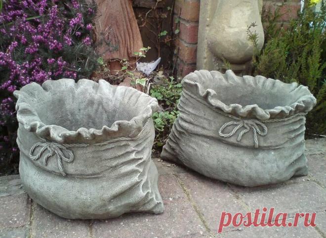 Технология изготовления бетонных вазонов и цветочных горшков для дачи из подручных форм | Блог самостройщика | Яндекс Дзен