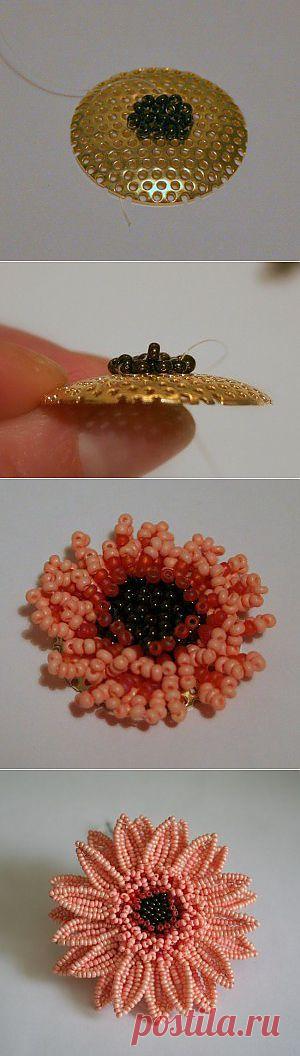 Делаем из бисера цветы Герберы | Все о рукоделии - мастер классы, инструкции, пошаговые фото