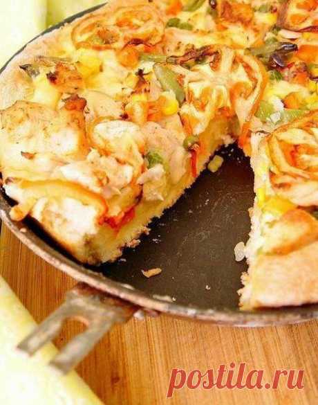 Куриный пирог с овощами.