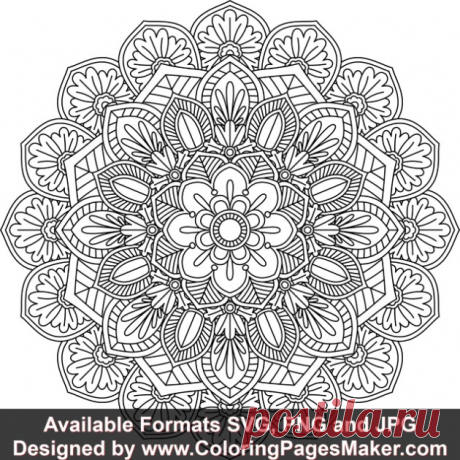 SVG Mandala Art #240 &amp;#8211; ColoringPagesMaker