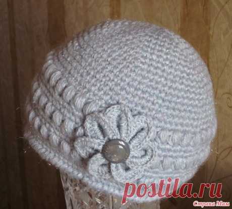 Серая шапочка крючком - Вязание - Страна Мам