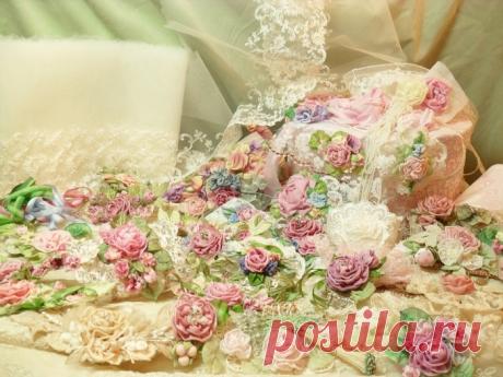 Пошаговые Мастер-классы по роскошным розам из лент.