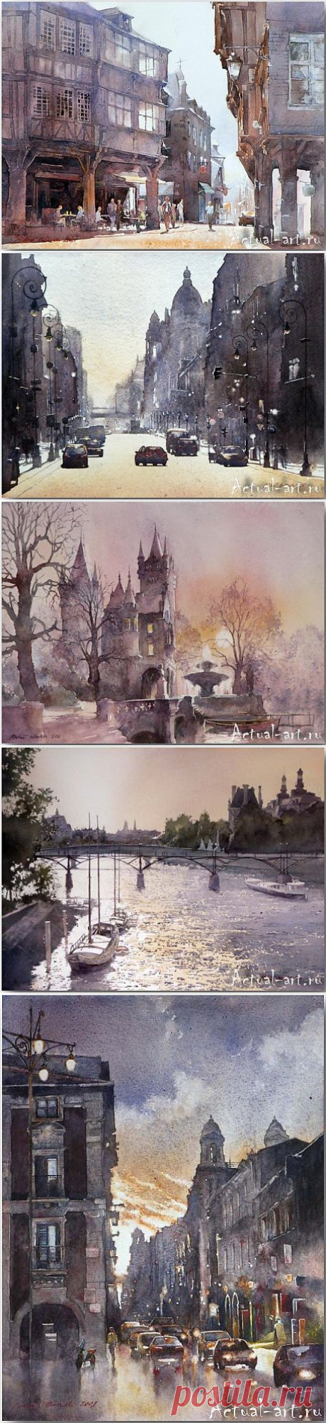 Michal Orlowski: старый город и акварельный пейзаж | Actual-art.ru