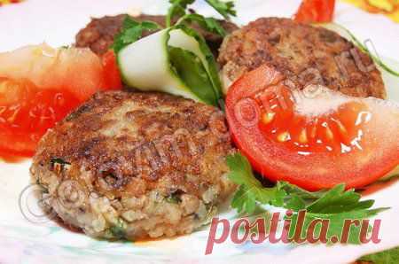 Постные котлетки из гречки с грибами