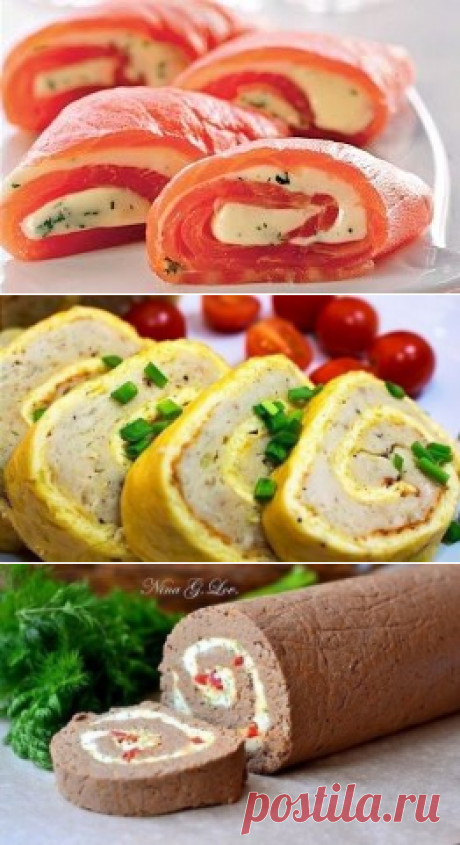 8 ЗАКУСОЧНЫХ  РУЛЕТОВ