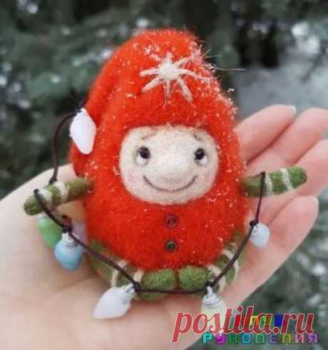 Новогодний гномик.Мк - Клуб рукоделия Приближается самый волшебный праздник, самый загадочный день в году! Подарки, огни, веселье и еще много всего замечательного. А вы задумывались кто дарит н