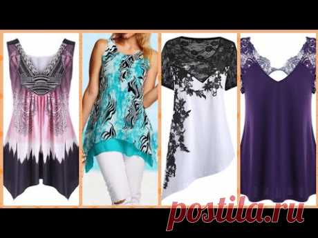 (8531) Plus size lase panel longline TANK TOP COLLECTION - YouTube