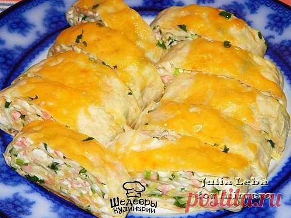 ЗАКУСОЧНЫЕ РУЛЕТЫ, ЗАПЕЧЁННЫЕ В ДУХОВКЕ