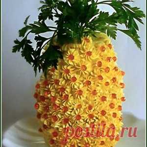 ЗАКУСКА "АНАНАС" С КРАСНОЙ РЫБОЙ И ИКРОЙ