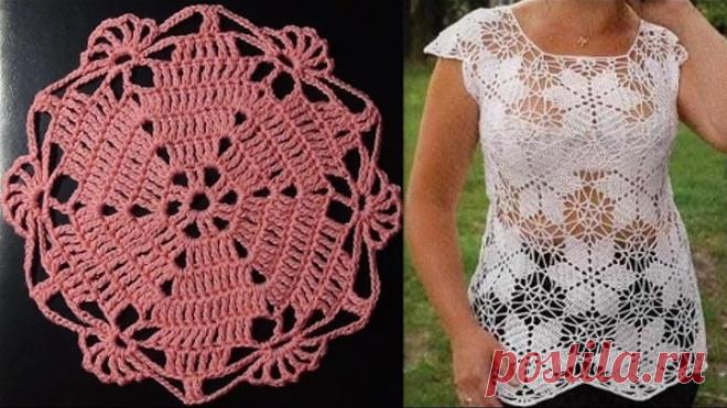 Как связать мотив для топика крючком. МК.