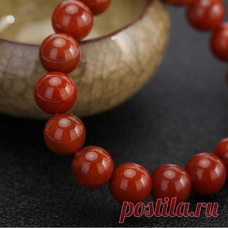 Red agate bracelet-Beaded gemstone stretch Bracelet-Woman | Etsy