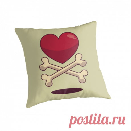 &quot;bone up on love&quot; Throw Pillows by freshinkstain | Redbubble