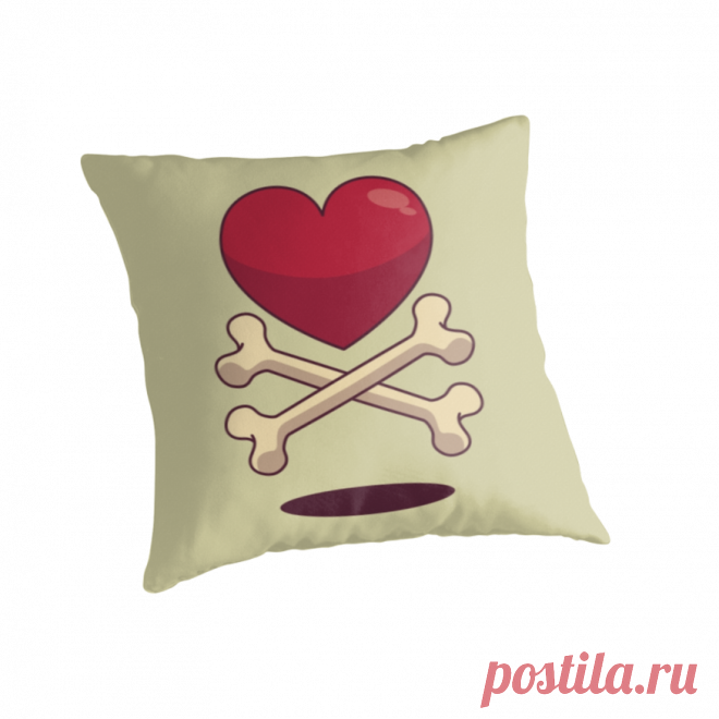 "bone up on love" Throw Pillows by freshinkstain | Redbubble