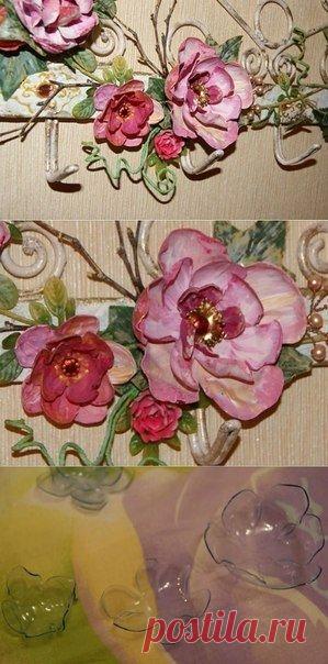 Цветы из пластиковых бутылок.