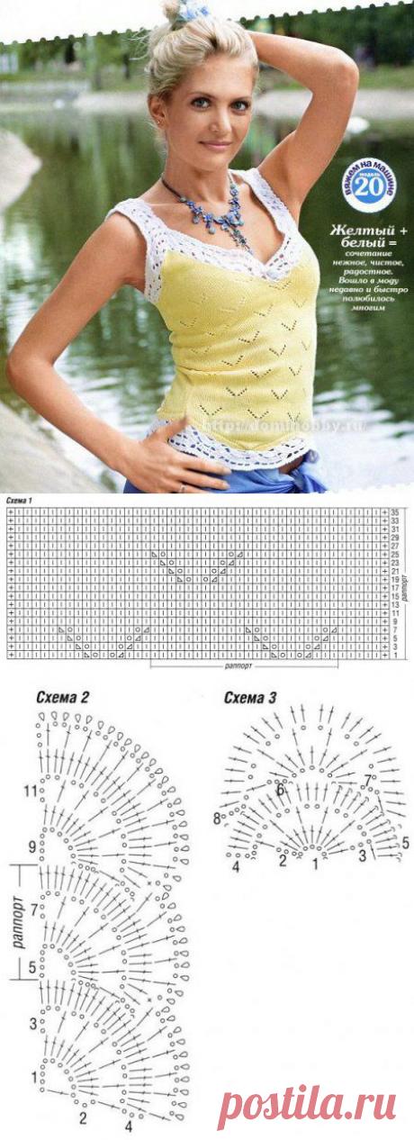 Вязаные летние топы