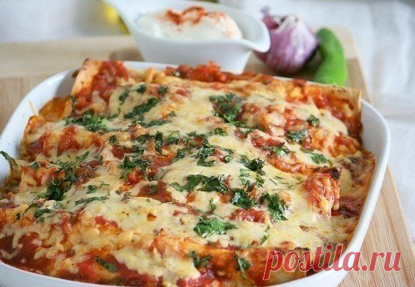 Вкусные рецепты. Энчиладас с курицей