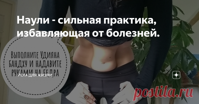 Наули - сильная практика, избавляющая от болезней. Дорогие друзья, сегодня я хочу поделиться с вами одной из моих любимых практик в йоге — Наули. Наули — это техника вращения прямыми мышцами живота, а живот — это центр нашей жизни! В нашем животе сосредоточены пищеварительная система, репродуктивная, эндокринная и Канда или энергетический центр. Если у вас слабое пищеварение или какие-то из внутренних органов плохо работают, то это сразу
