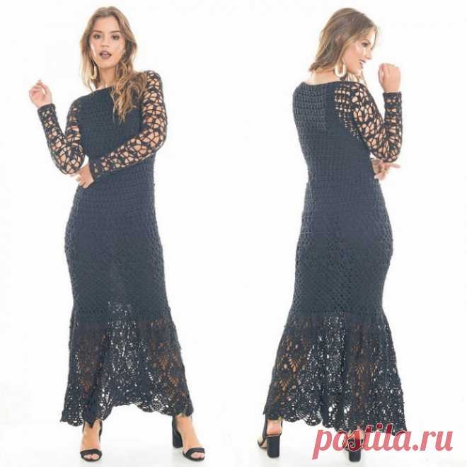 Красивое платье крючком