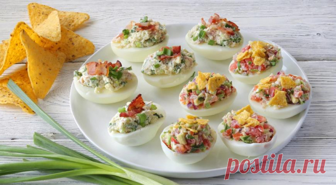 Фаршированные яйца, пошаговый рецепт с фото