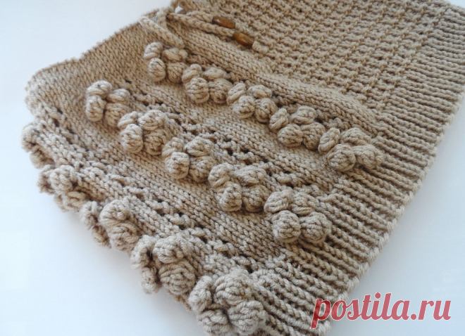 Шарф-снуд с шишечками / KNITLY.com - блог о рукоделии, мастерклассы