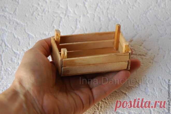 Мастерим миниатюрные деревянные ящики для сбора урожая – Ярмарка Мастеров