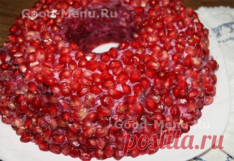 Салат ГРАНАТОВЫЙ БРАСЛЕТ - рецепт с пошаговыми фото