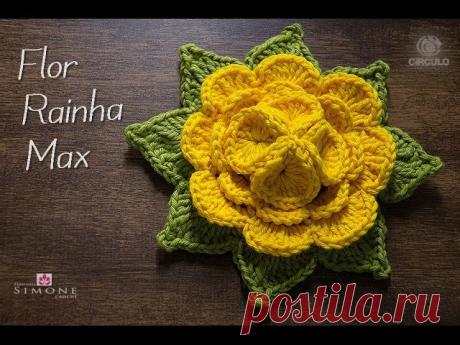 Professora Simone - Flor em crochê Rainha Max