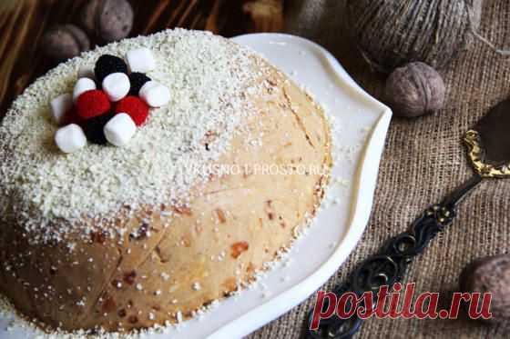 Торт из печенья со сгущенкой - прямо как-будто из дорогой кондитерской!.