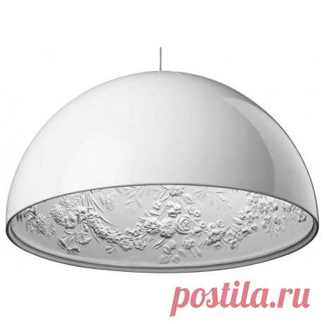 Подвесная лампа "SkyGarden" - Купить за 18 800 руб. на InMyRoom.ru Оригинальная подвесная лампа SkyGarden D42 White – это уникальный в своем роде предмет декора, который наполнит ваш дом роскошью, грациозностью и элегантностью. С виду простой и гладкий плафон из полимерной смолы украшен, однако, очаровательной лепкой внутри, что делает аксессуар уникальным. Лампа подарит помещению мягкий непринужденный свет, а также уют и комфорт. Тип лампочки: Е27. Материал: Полимерная см...