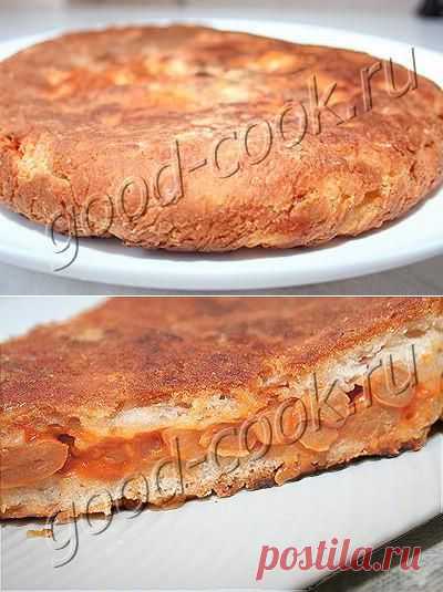 Хорошая кухня - жареная лепёшка с фасолью. Кулинарная книга рецептов. Салаты, выпечка.
