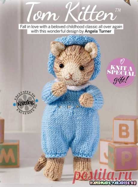 Игрушка спицами - котенок Том