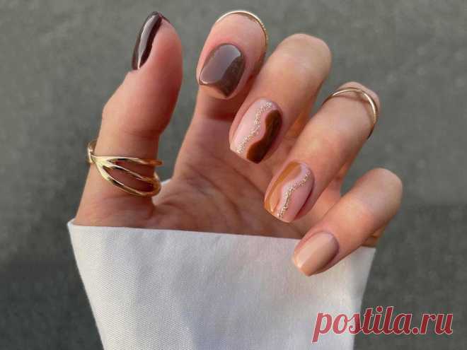 Шоколадные ногти: 10 осенних нейл-дизайнов в модном оттенке | Woman.ru | Дзен