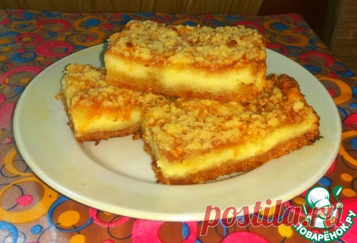 Творожно-яблочный пирог – кулинарный рецепт