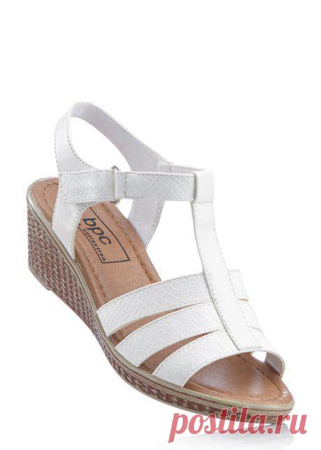 Босоножки на танкетке верблюжий - bpc bonprix collection - bonprix.kz