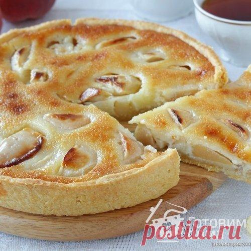 Яблочный пирог с нежной карамельной заливкой - пошаговый рецепт с фото на Готовим дома