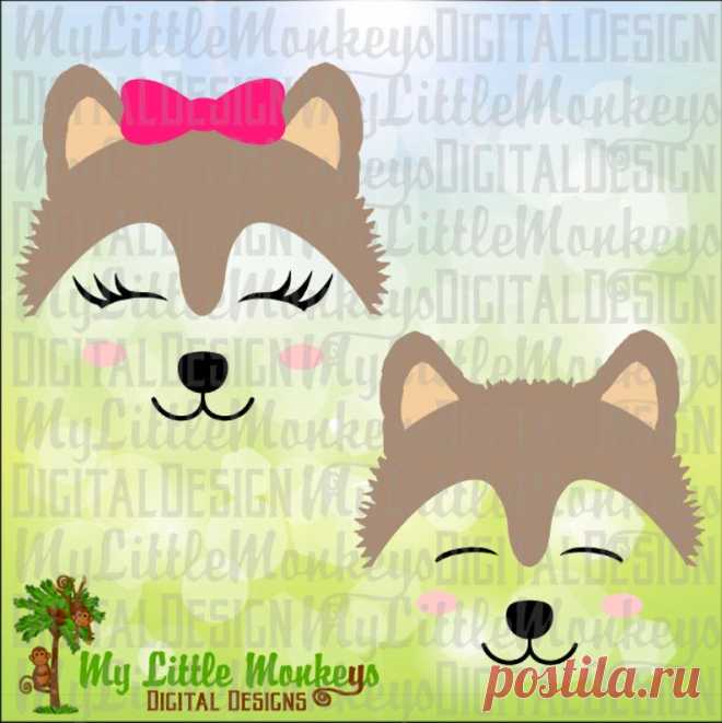 Wolf Face School Mascot Design Commercial Use SVG Clipart and | Etsy