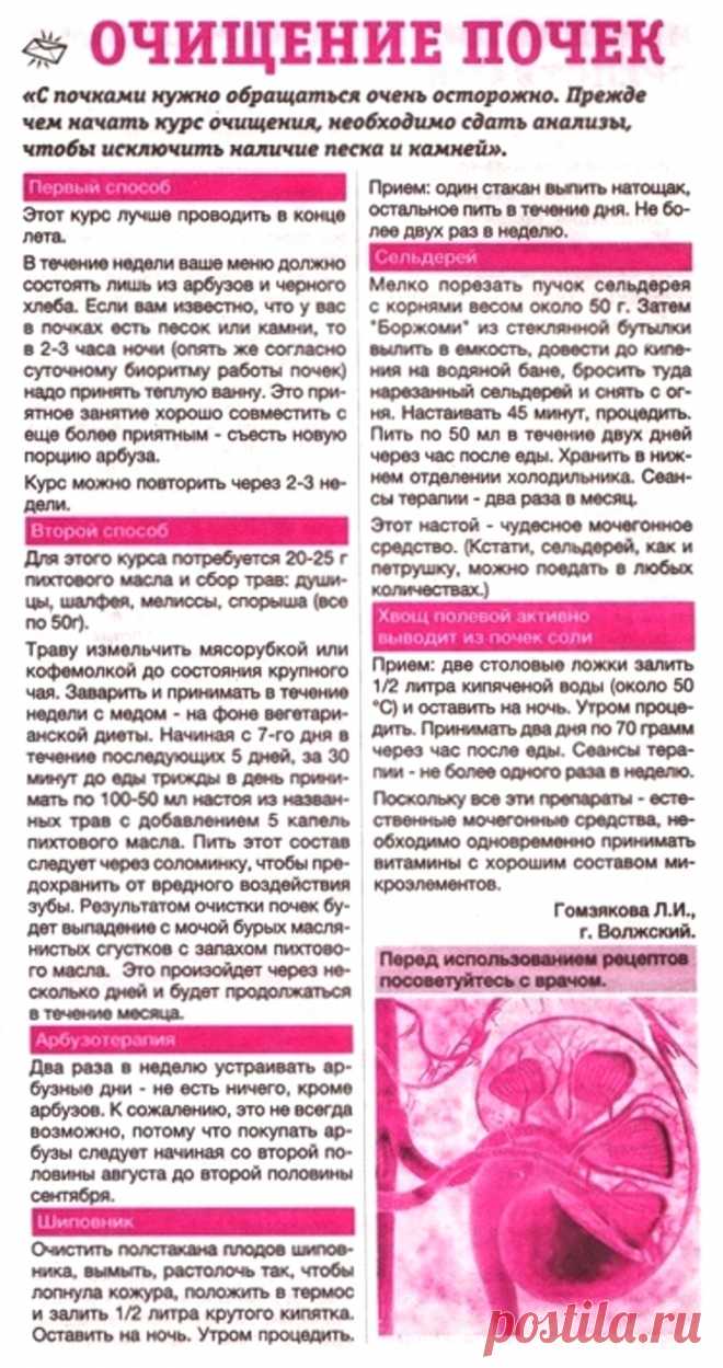 Очищение почек