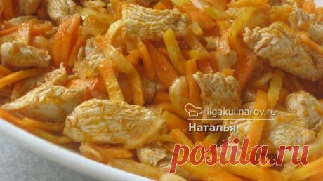 Хе из курицы рецепт пошаговый от Лиги Кулинаров. Рецепт хе из курицы, рецепты Лиги Кулинаров.