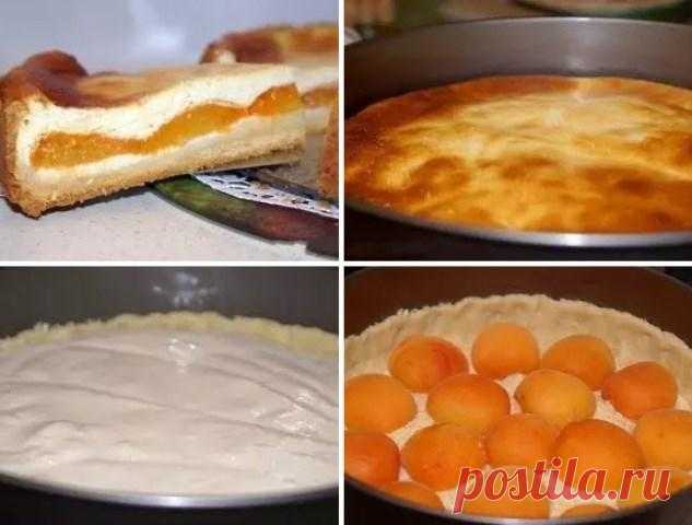 Ммм... Творожный пирог с абрикосами! Обалденный рецепт! Просто находка летом! Очень вкусно!