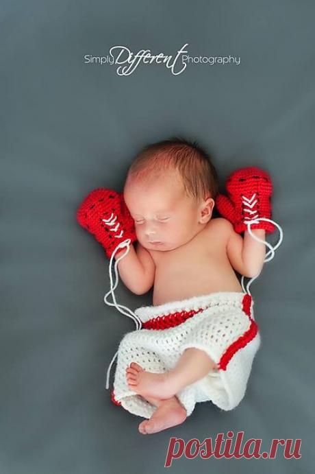Baby Boxer / Boxing Outfit pattern by Briana K Crochet
