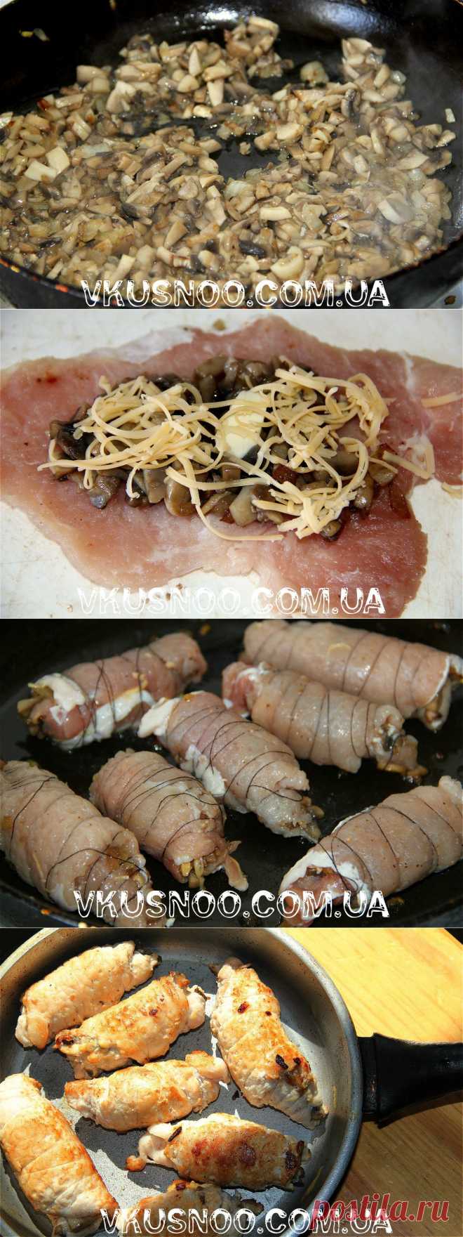 Крученики под сливочно-грибным соусом - Простые рецепты Овкусе.ру