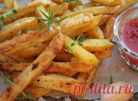Полезный картофель-фри с розмариновой солью