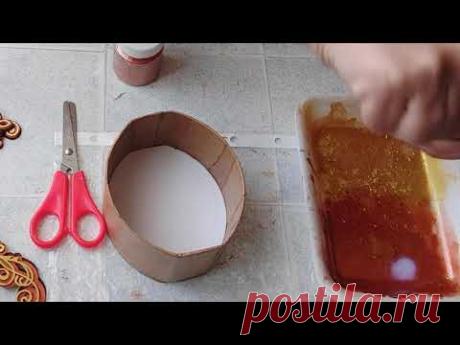Супер идея из коробки от бутылки.Как сделать шкатулку с чипбордами. DIY/рукоделие. - YouTube