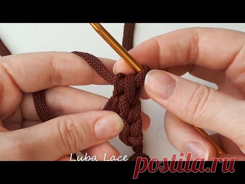 😍ОНА ПОКОРИЛА МНОГИХ! Сумка из шнура за 1 вечер. Колоски - узор крючком