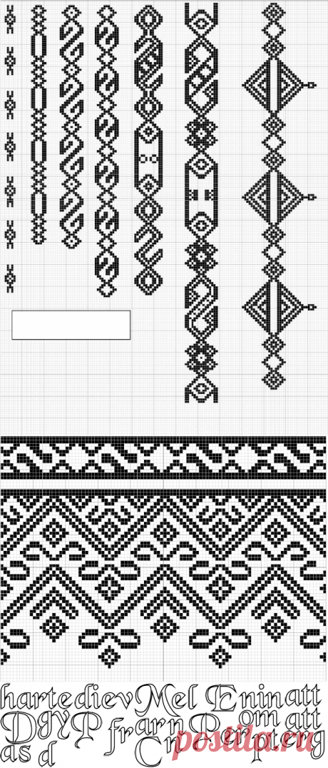 Charted Patterns from Medieval Egypt - Pattern Darning | Embroidery | Textiles