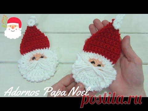 Tejé Adornos Navideños de Papa Noel a Crochet - Paso a Paso
