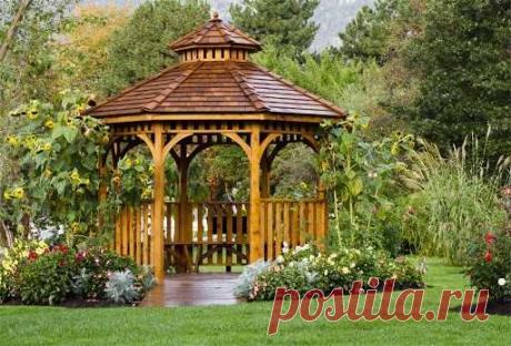 Беседки из дерева - фото готовых вариантов. Примеры современного дизайна и практичного размещения беседки