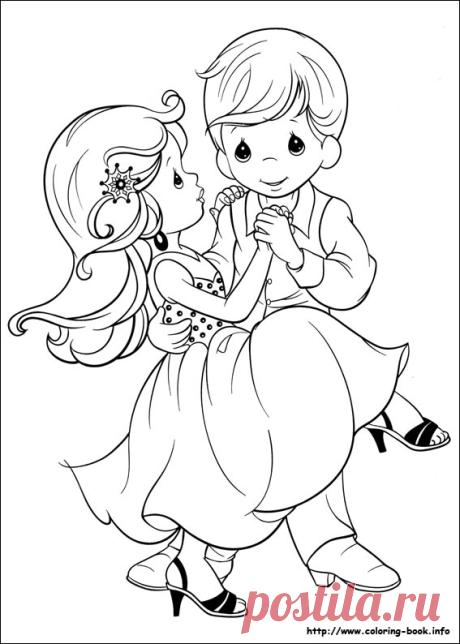 Precious Moments coloring picture